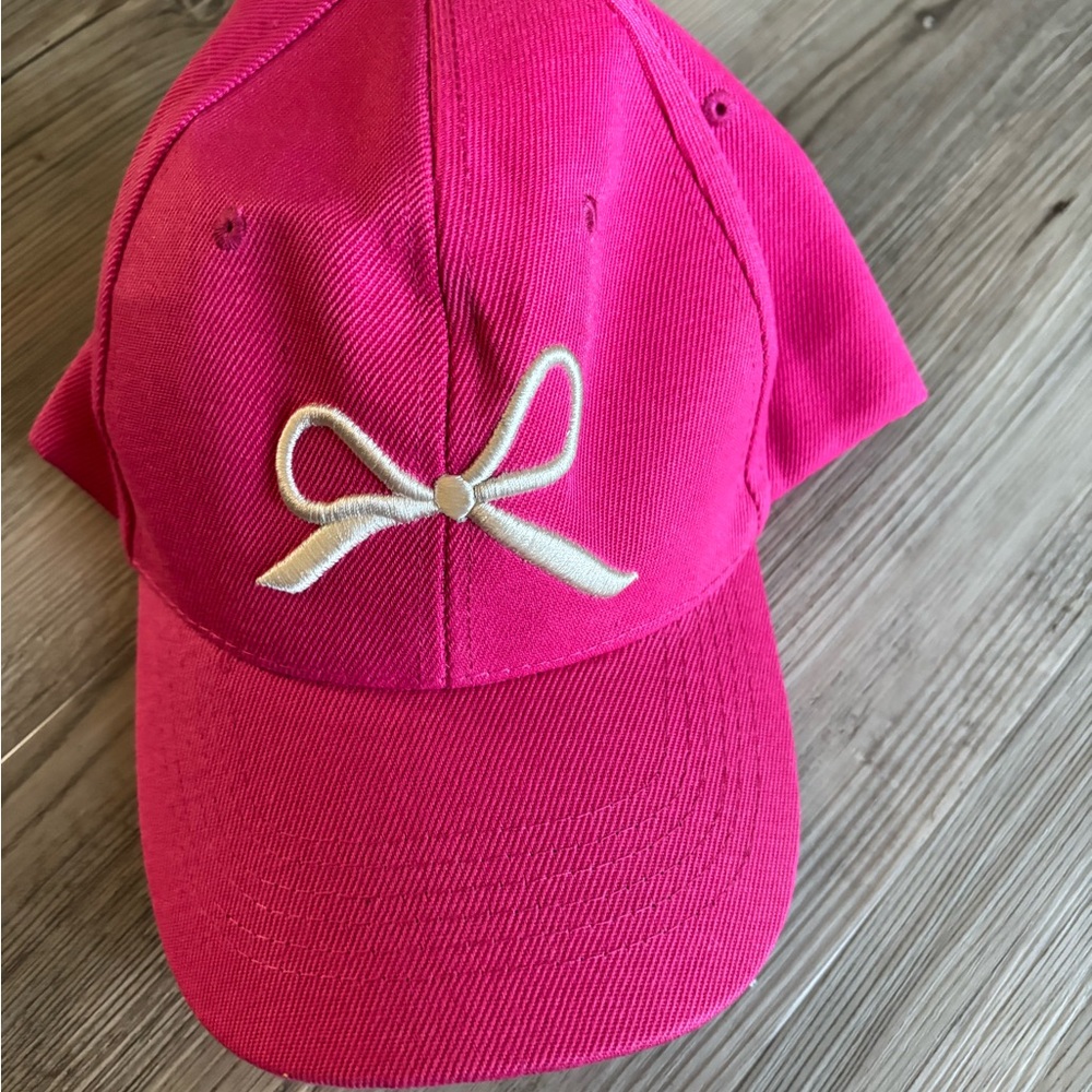 Pink Women’s Cap with Bow Accent